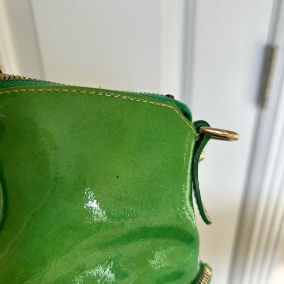 Dooney & Bourke Apple Green Patent Leather Women's Satchel Bag - Picture 9 of 12